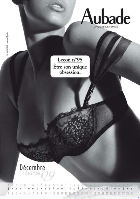 Aubade Lingerie - Calendar 2009