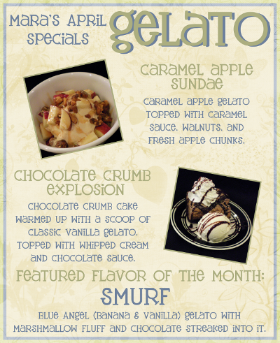 April Gelato Specials