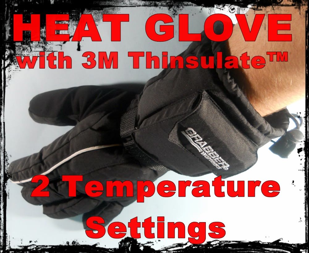 XLG Grabber Battery Powered Heat Gloves w/ 3M Thinsulate™ & DRYPEL