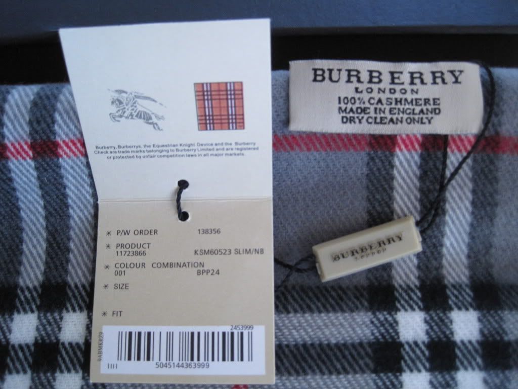 Burberry Scarf Tag