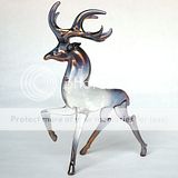 Deer Buck of Hand Blown Glass with 24K Gold  